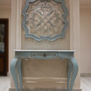 Wooden Antique design powder blue console