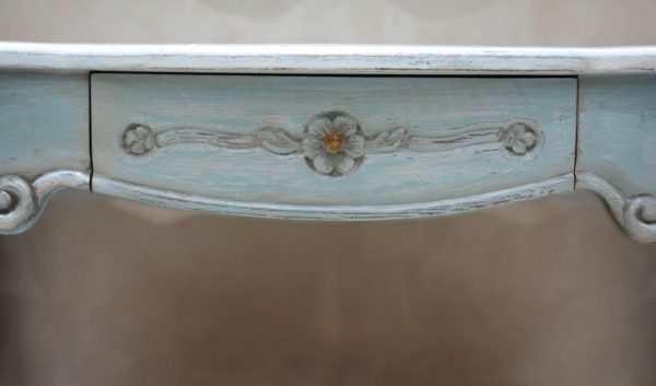 Wooden Antique design powder blue console