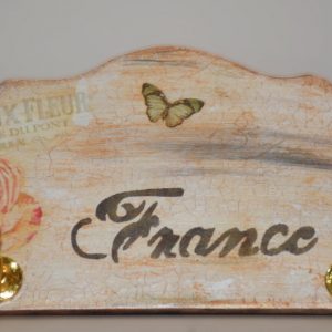 Keys hanger Handmade decoupage art on wood