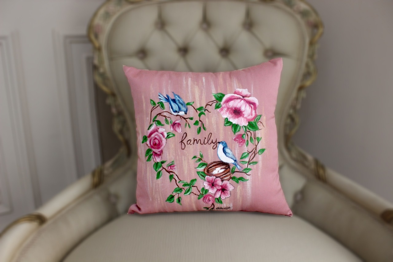 hand painted cushions